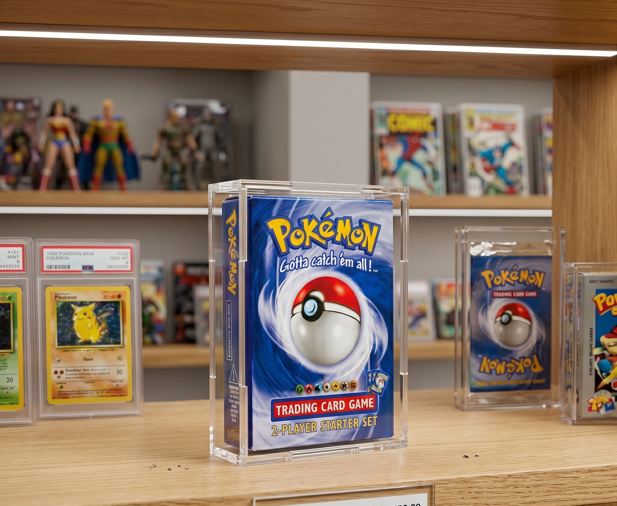 Pokémon 2-Player Starter Set Acrylic Case – Base Set Display Box