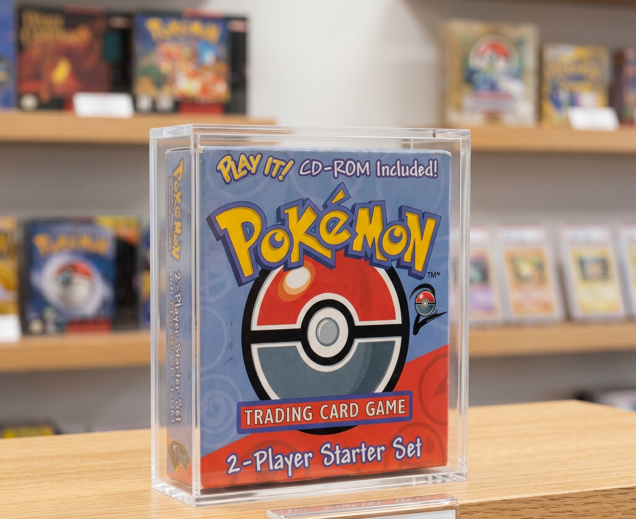 Acrylic Display Case for Pokémon 2-Player CD-ROM Starter Set Box