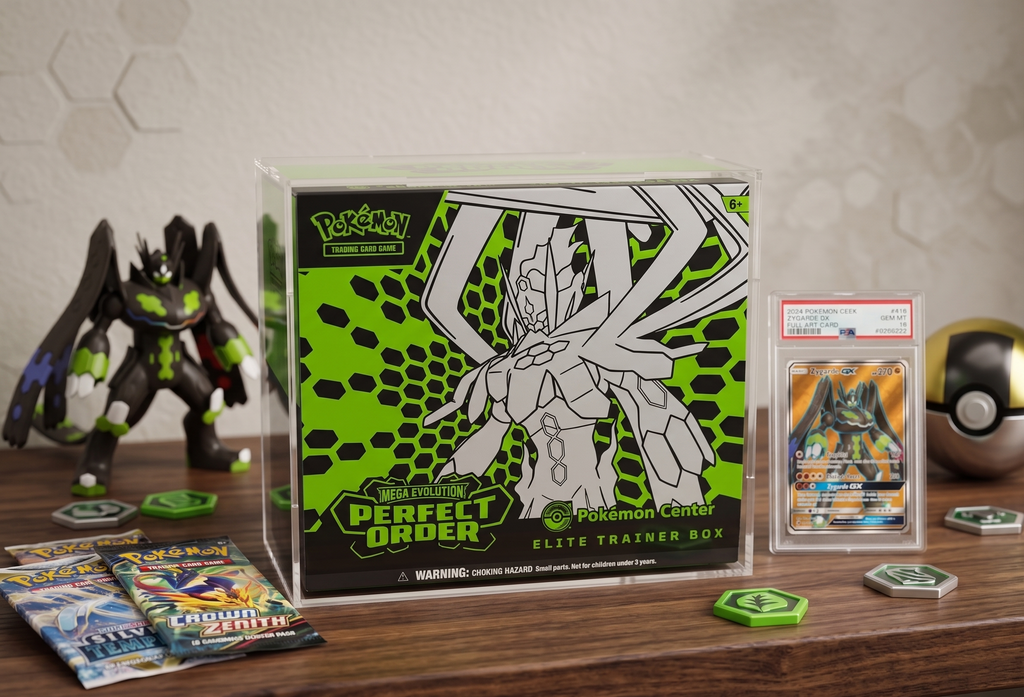 Acrylic Pokémon Elite Trainer Box (ETB) Protector Case – 3mm Laser-Cut Display Kit