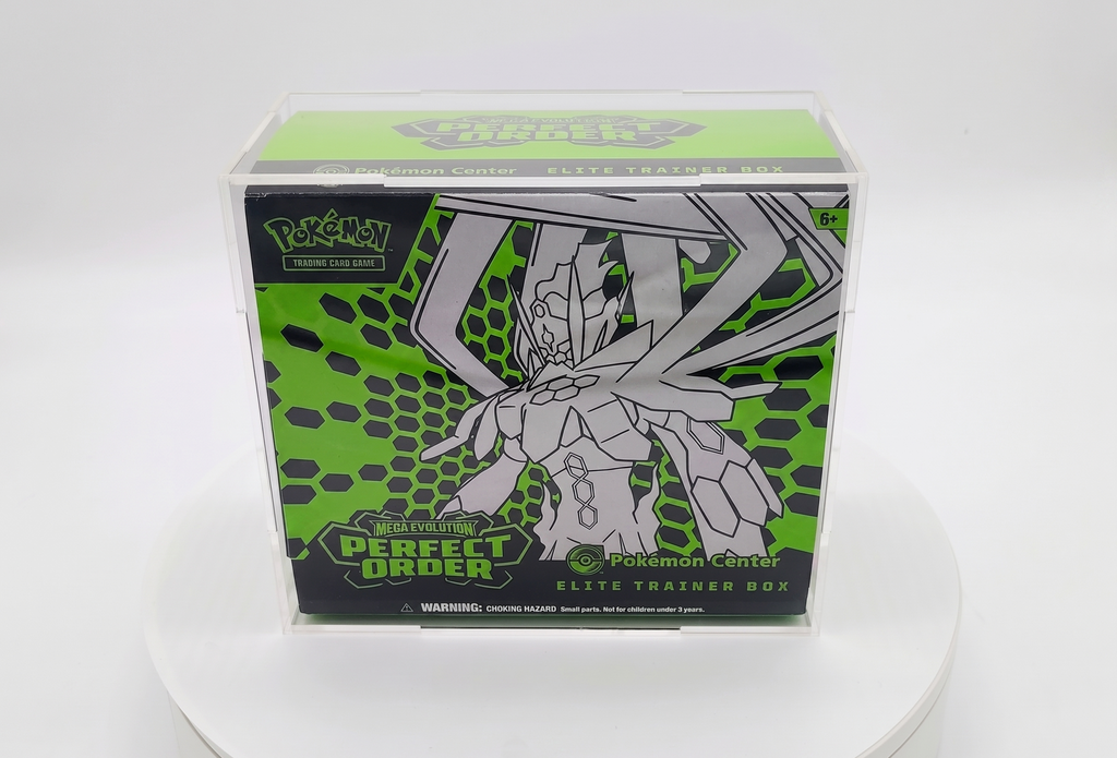Acrylic Pokémon Elite Trainer Box (ETB) Protector Case – 3mm Laser-Cut Display Kit